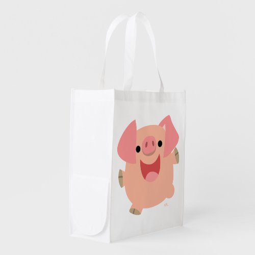 Cute Merry Cartoon Pig Reusable Bag