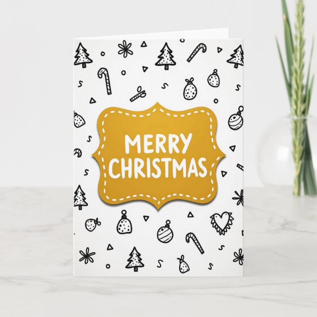 Cute Merry Christmas Card (Front)