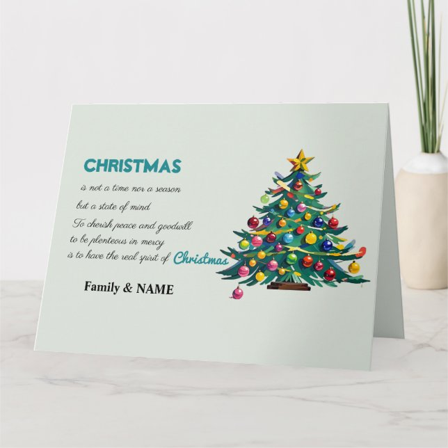 Cute Merry Christmas Card, Merry Christmas Card (Front)