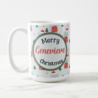 Cute Merry Christmas  Cats Seamless Pattern Custom