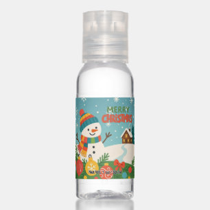 Cute, Merry Christmas classic snowman Hand Sanitizer