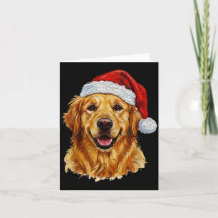 Cute Merry Christmas Golden Retriever Dog Christma Card