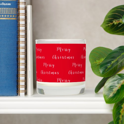 Cute Merry Christmas Happy New Year Typography  Scented Candle