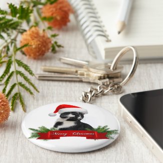 Cute merry christmas kitty Keychain