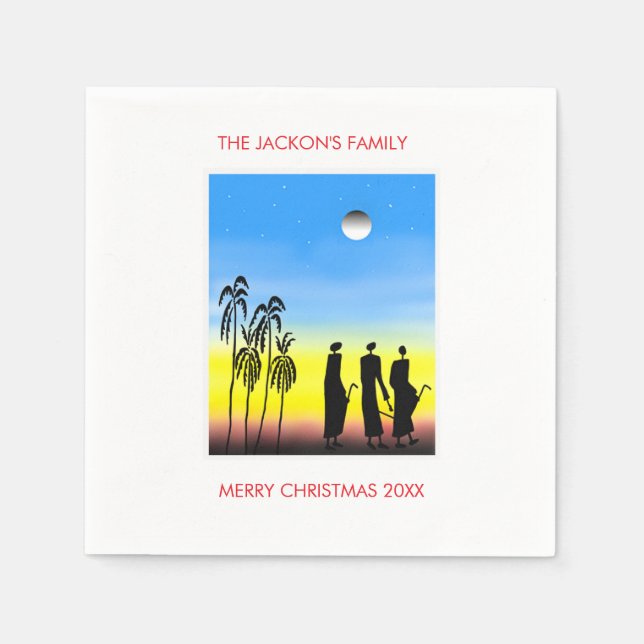 Cute Merry Christmas  Napkins (Front)