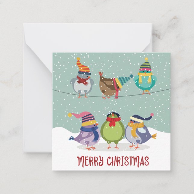 Cute Merry Christmas Note Card (Front)