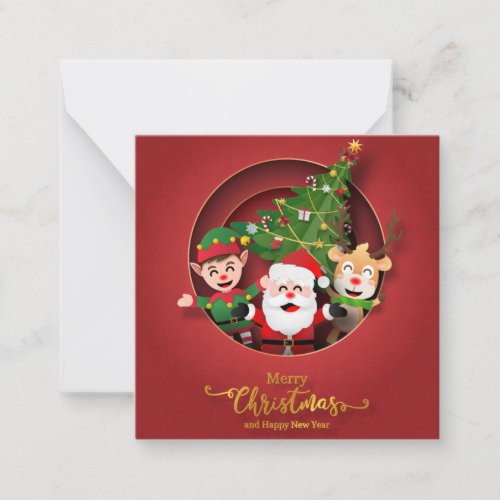 Cute Merry Christmas Note Card