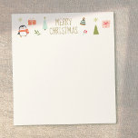 Cute Merry Christmas  Notepad<br><div class="desc">Cute  christmas design with symbols of the holidays such as christmas trees ,  penguins,  presents and holly.</div>