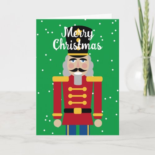 Cute Merry Christmas nutcracker drawing Holiday Card
