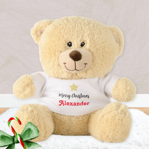 Cute Merry Christmas Personalized Teddy Bear