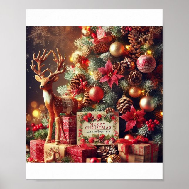 Cute Merry Christmas Poster (Front)