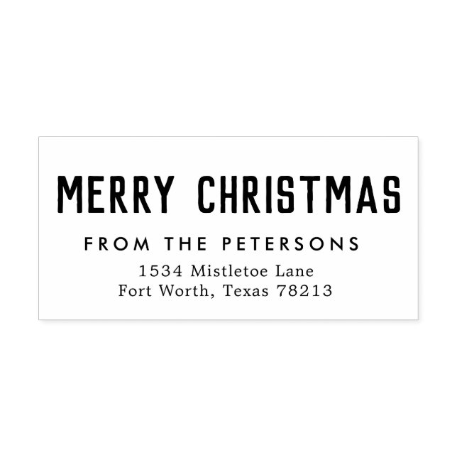 Cute Merry Christmas Return Address Stamp (Imprint)