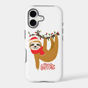 Cute Merry Christmas Santa Sloth iPhone 17 Case