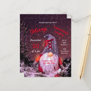 Cute Merry Christmas Whimsical Gnome Budget