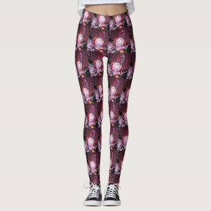 Cute Merry Christmas Whimsical Gnome Holiday Tree Leggings