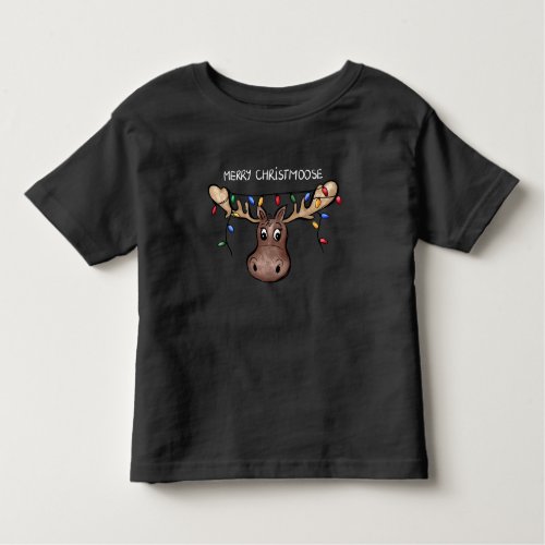 Cute Merry Christmoose Christmas Moose Kids Toddler T_shirt