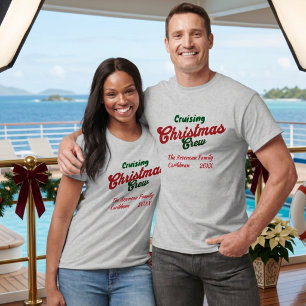 Cute Merry Cruising Christmas Personalize T-Shirt