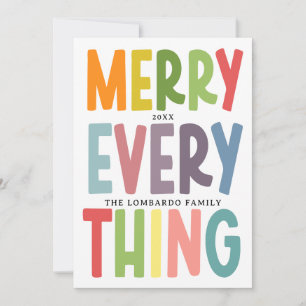 Cute Merry Everything Inclusive 2 photos collage Holiday Card