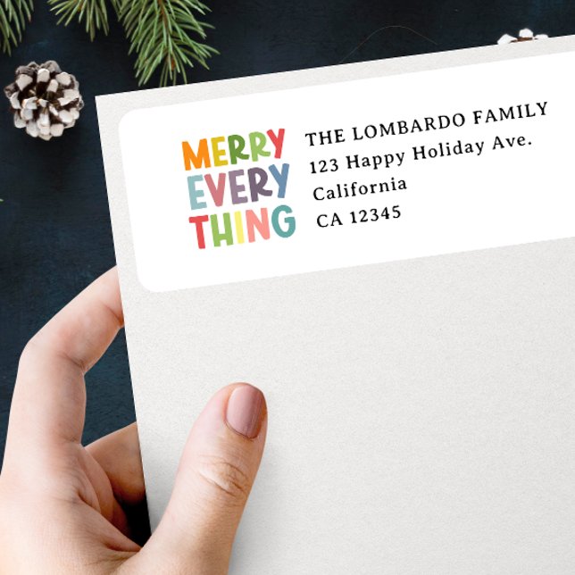 Cute Merry Everything Inclusive Holiday CUSTOM Label (Creator Uploaded)