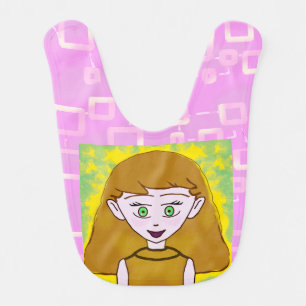 Cute Merry Pink Bowtie Teddy Bear Baby Bib
