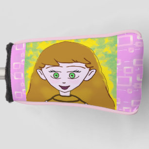 Cute Merry Pink Geometric Golf Head Cover