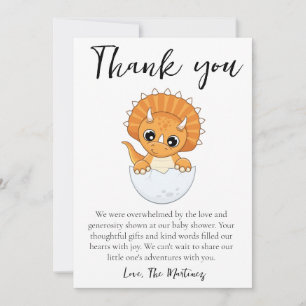 cute message baby shower thank you cards