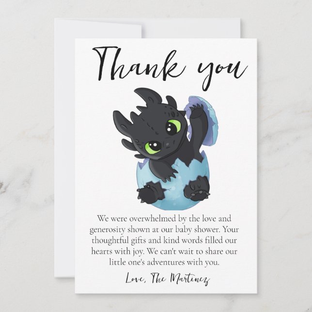 cute message baby shower thank you cards (Front)