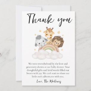 cute message baby shower thank you cards
