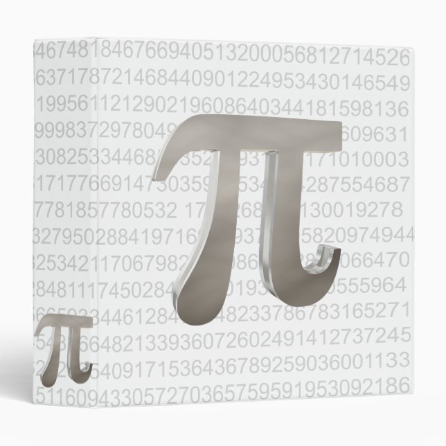 Cute metal pi character 3 ring binder (Front/Spine)