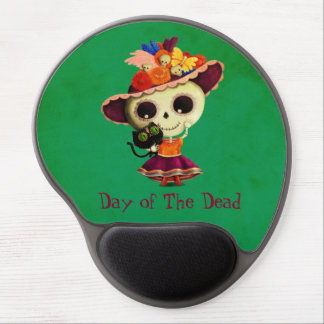 Cute Mexican Day of The Dead Girl Gel Mouse Pad