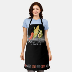 Cute Mexican food personalized cooking kitchen Apron