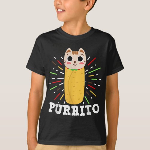 Cute Mexican Food Purrito _ Cat and Burrito Lover  T_Shirt