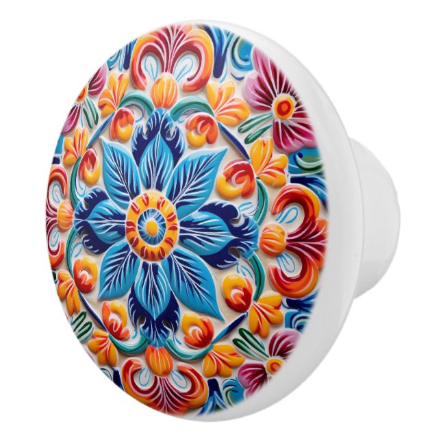 Cute Mexican style crafting  Ceramic Knob (Right)