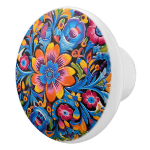 Cute Mexican style crafting Ceramic Knob