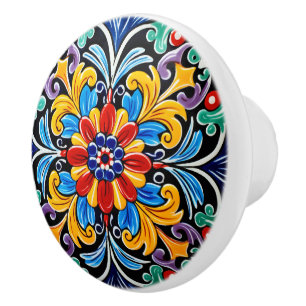 Cute Mexican style crafting Ceramic Knob