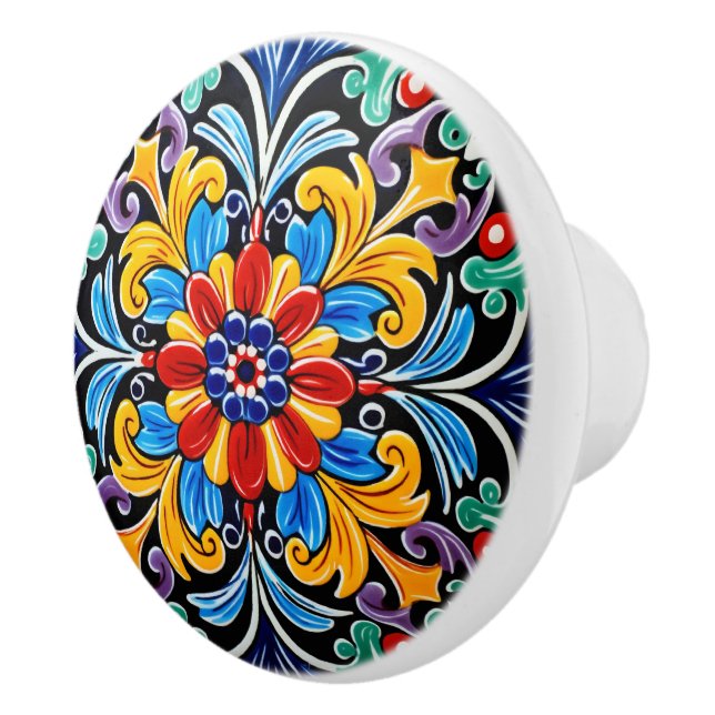 Cute Mexican style crafting  Ceramic Knob (Right)