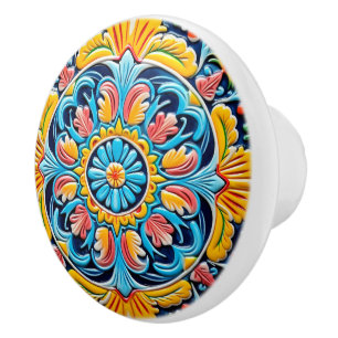 Cute Mexican style crafting  Ceramic Knob