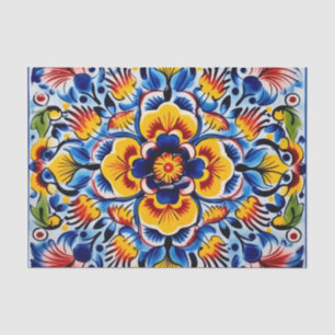 Cute Mexican tile pattern  Tissue Paper