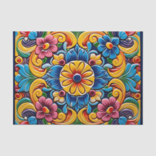 Cute Mexican tile pattern  Tissue Paper