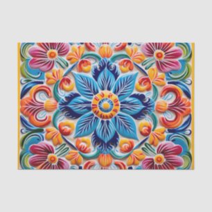 Cute Mexican tile pattern Tissue Paper