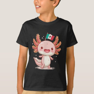 Cute Mexico Axolotl Costume For Boys And Girls T-Shirt