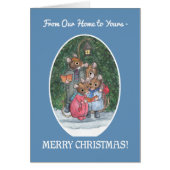 Cute Mice Carol Singers Merry Christmas (Front)
