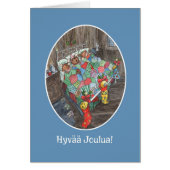 Cute Mice Christmas Stockings Finnish Greeting (Front)