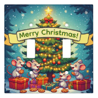 Cute Mice Cookies Christmas Tree Festive Cheerful