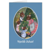 Cute Mice Decorating Christmas Tree Finnish (Front)