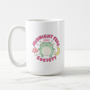 Cute Midnight Frog Society Kawaii Pastel Mushroom Coffee Mug