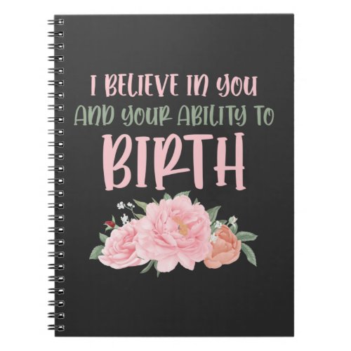 Cute Midwife Baby Catcher Birth Doula Notebook