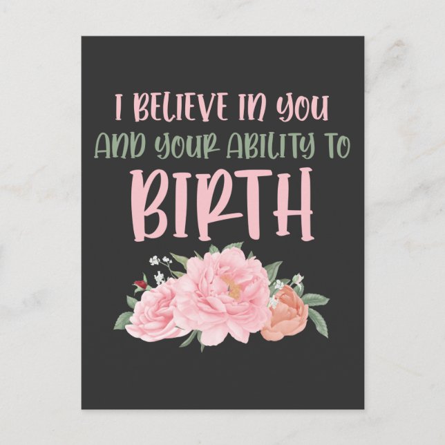 Cute Midwife Baby Catcher Birth Doula Postcard (Front)