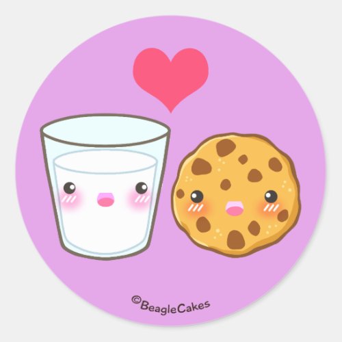 Cute Milk  Cookie Love Sticker
