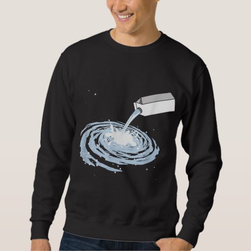 Cute Milk Milky Way Galaxy Outer Space Sweatshirt